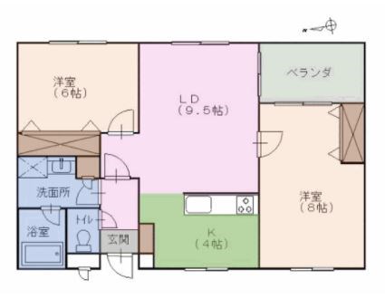 メイクスD棟 202号室 間取り