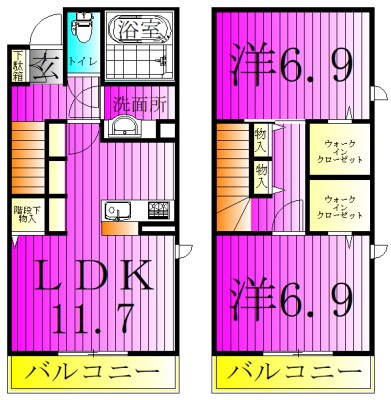 WESTエヴ Ⅱ 101号室 間取り