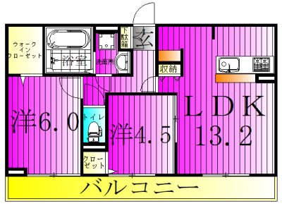 フォレストおおたかⅠ 202号室 間取り