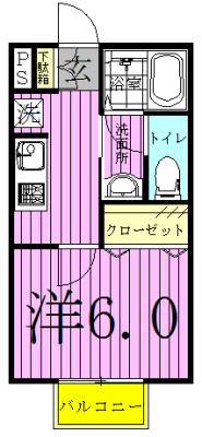エテルノ 203号室 間取り