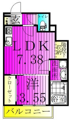 AJ南柏First 105号室 間取り