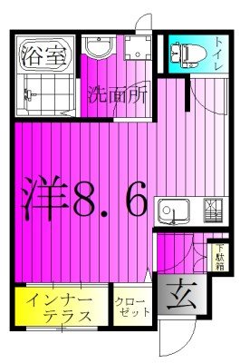 エルミタージュⅡ 101号室 間取り