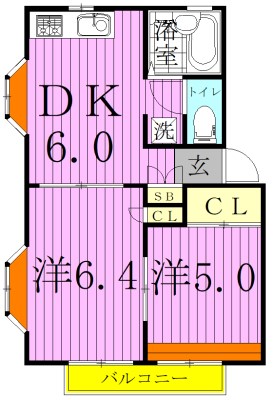 エステート・ヴィラ・コート 102号室 間取り
