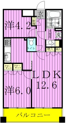 ＣＩＴＹ　ＰＬＡＣＥ　ＡＹＡＳＥ 間取り図