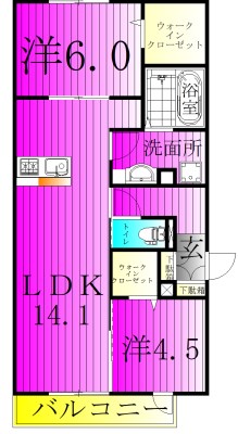 クロノス 205号室 間取り