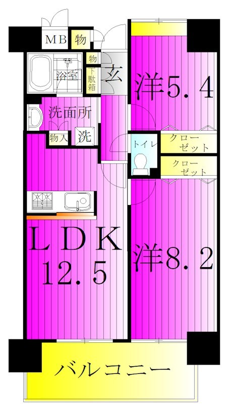 ウィンベル我孫子 302号室 間取り
