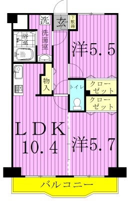 Virtud Orgullo～ヴィルトゥーオルグージョ～ 107号室 間取り