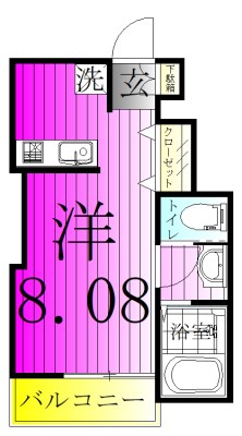 PARK TERRACE新松戸Ⅰ　～パークテラスシンマツドワン～ 101号室 間取り