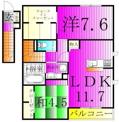 京Ⅲ 201号室 間取り