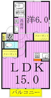 ロイヤルスクエアＧ 201号室 間取り