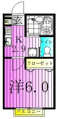 フローラネクスト 105号室 間取り