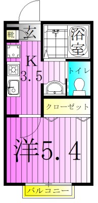フローラネクスト 204号室 間取り