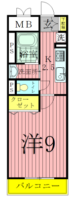 メゾンプログレス 103号室 間取り