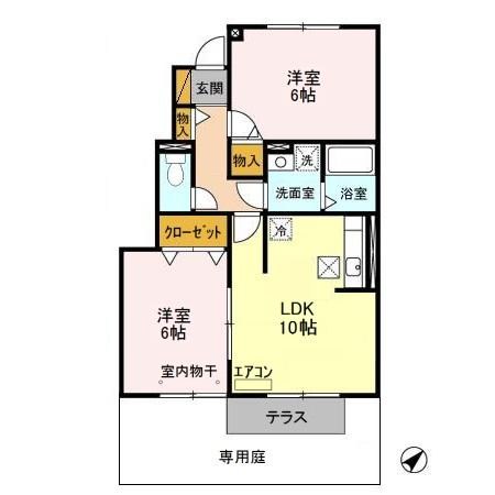 チェリーコートⅠ 103号室 間取り