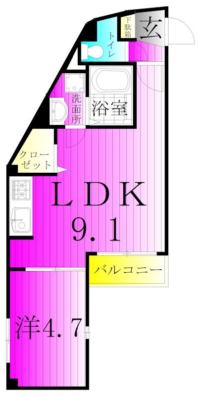 アルカンシエル柏 207号室 間取り