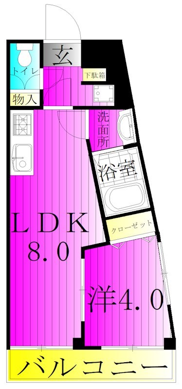 アルカンシエル柏 301号室 間取り