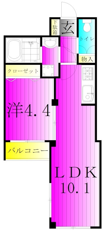 アルカンシエル柏 406号室 間取り