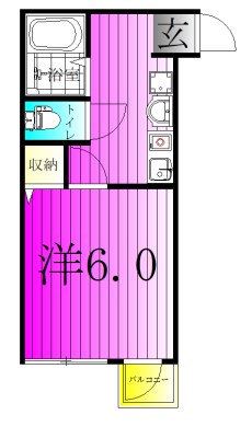 ジェンティーレ 205号室 間取り