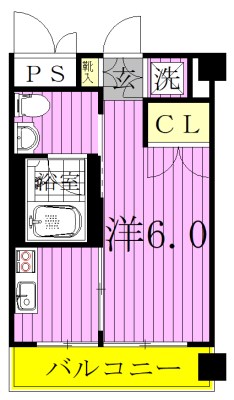 パークフラッツ松戸 1204号室 間取り