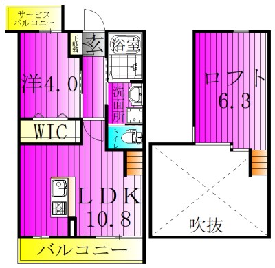 エクセラン北小金 304号室 間取り