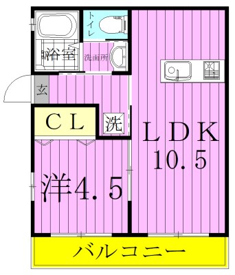 ブラックサンモール秋山 101号室 間取り