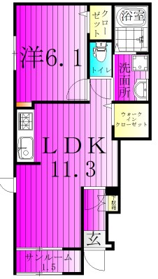ディーセントⅠ 101号室 間取り