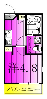 メルディアみのり台 201号室 間取り