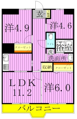 ルミエール西綾瀬 間取り図