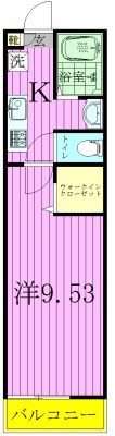 AJ新鎌ヶ谷Ⅱ 303号室 間取り