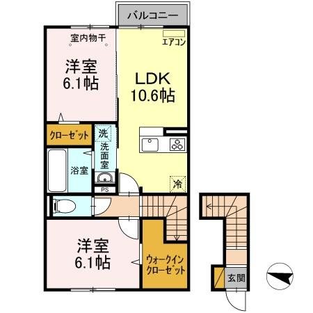 アレグリア 203号室 間取り