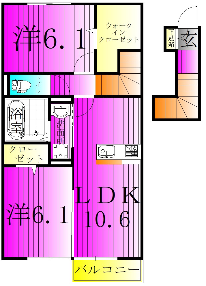 アレグリア 203号室 間取り