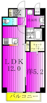 ルーチェⅤ 704号室 間取り