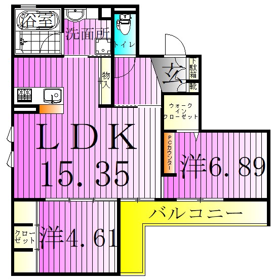 アンジュール綾瀬 間取り図
