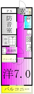 ＳＫビル八番館 203号室 間取り