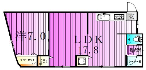 江北D棟 間取り図