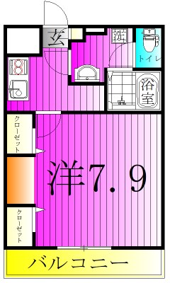 グレイス北松戸Ⅱ 106号室 間取り