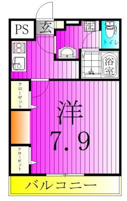 グレイス北松戸Ⅱ 206号室 間取り