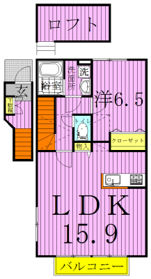 グリーンリーブス南流山 203号室 間取り