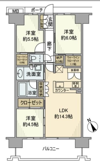 ルピアグランデ柏  210号室 間取り
