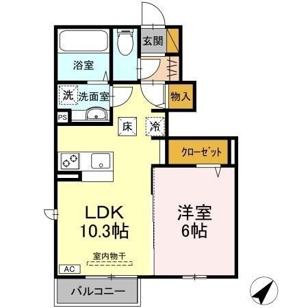 COMFOR 105号室 間取り