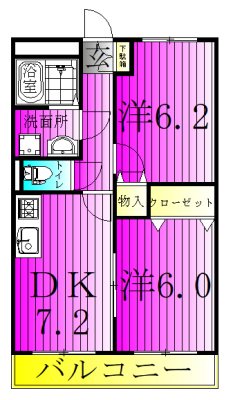 セントラルハイツⅠ 101号室 間取り