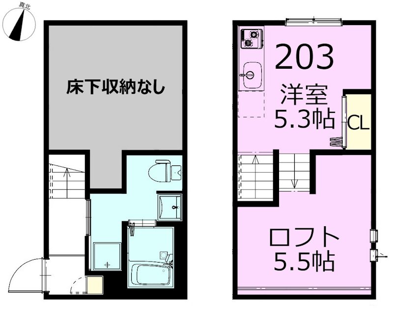 RIZEST柏 203号室 間取り