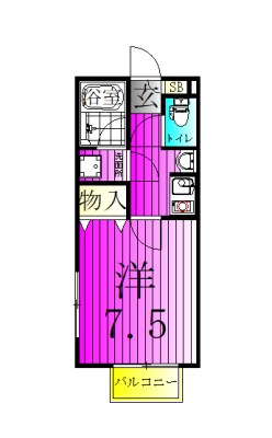 サンコート江戸川台 203号室 間取り