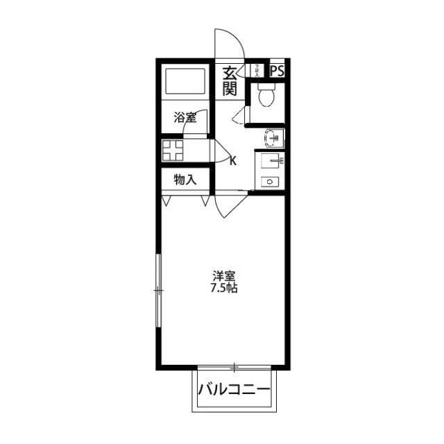 サンコート江戸川台 203号室 間取り