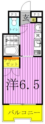 サフィールフォーレ65 209号室 間取り