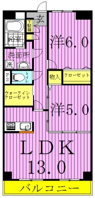 ハイエストディーマーグラシア  406号室 間取り