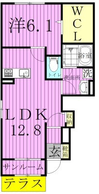Ｔ・Ｆ・Ｋ 101号室 間取り