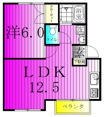 メゾン北小金B棟 103号室 間取り