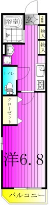 エクセラン馬橋west 201号室 間取り