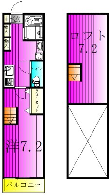 エクセラン馬橋west 305号室 間取り